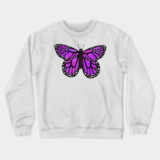 Pink purple butterfly Crewneck Sweatshirt